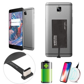 QI Receiver USB C, QI Wireless Charging Receiver Adapter, Type C Wireless Charger Receiver for USB Type C Smartphone Cell Phone