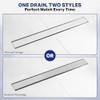 24-Inch Linear Shower Drain with Adjustable Cover & Hair Catcher