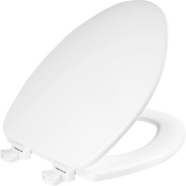 Church Enameled Wood Elongated Toilet Seat With Cover, White