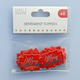 Simply Creative Christmas Basics Sentiment Card Toppers, Multi, One Size