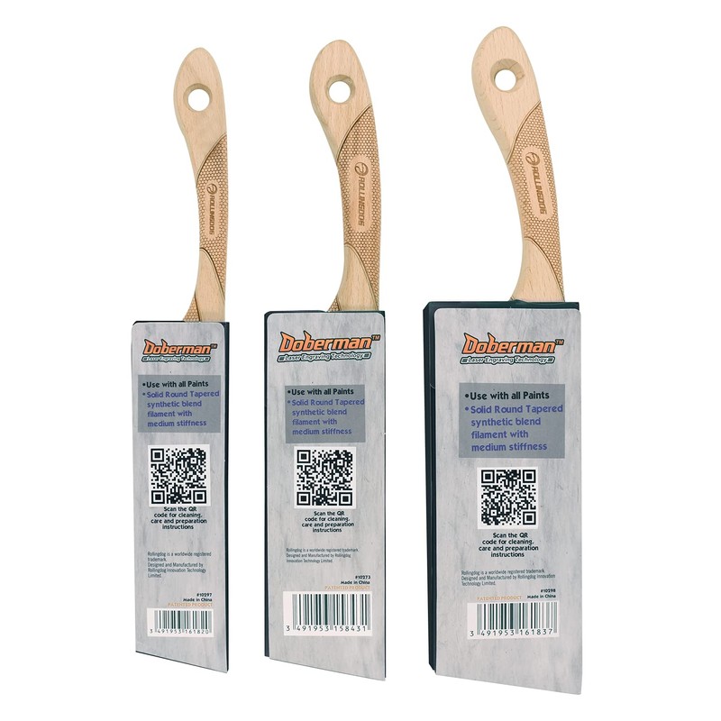 ROLLINGDOG Angled Paint Brush - Trim Brush with Ergonomic Wood