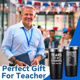 DOEARTE Teacher Appreciation Gifts - Tears of Students - Teacher Gifts for Men - Christmas, Valentines, Gift for Male Teachers Form Students - 20oz Tumbler