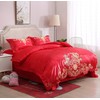 I-MART King Size Chinese Wedding Red Bedding Set, Asian Bedding