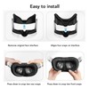 VR Face Pad Black Raised PU Leather Sweat Proof Light
