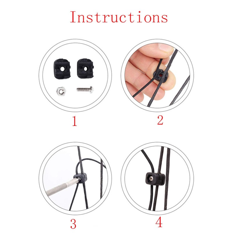 SQXBK - 2 abrazaderas de plástico para tiro con arco