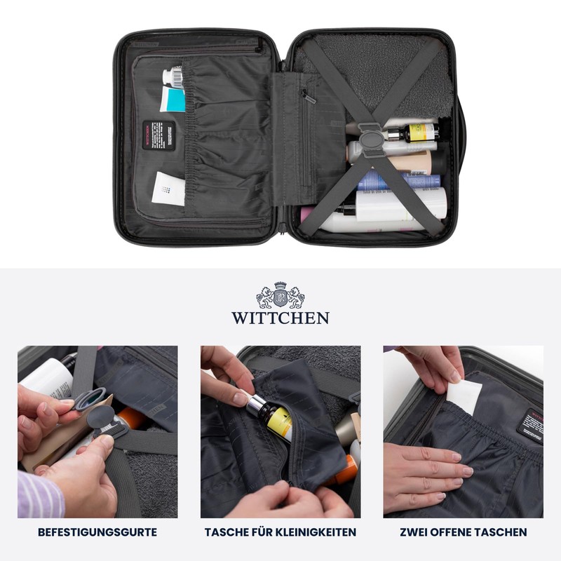 WITTCHEN Comodo Line Cosmetic Case, black, Cosmetic case