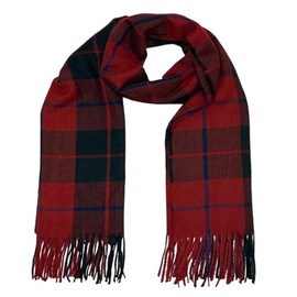WESTEND CHOICE Winter Scarves Tartan Style Scarf for Women & Men Check Plaid Scarves Pashmina Shawls and Wraps 200 x 70 cm (Red)