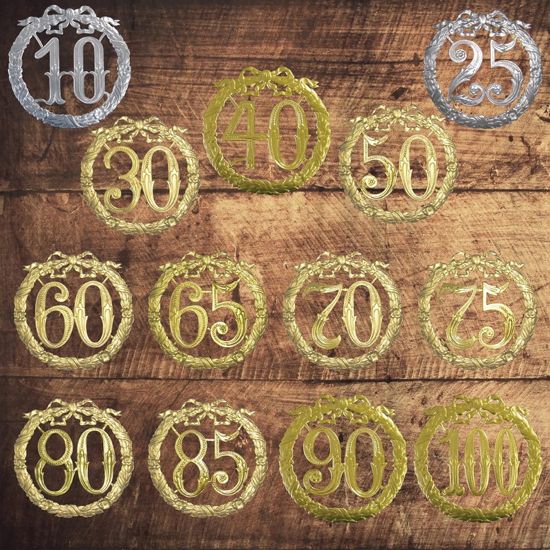 Walter Kunze Design Dresden Party Anniversary Jubilee Number 100, 9-1/2-Inch,