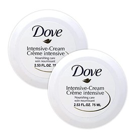 Dove Crema nutritiva para el cuidado del cuerpo facial, manos y cuerpo rica en crema nutritiva para piel extra seca con hidratación de 48 horas, 2.53 onzas líquidas (paquete de 2)