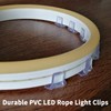 YAFIYGI 100 PCS Rope Light Clips Clear for Outside PVC