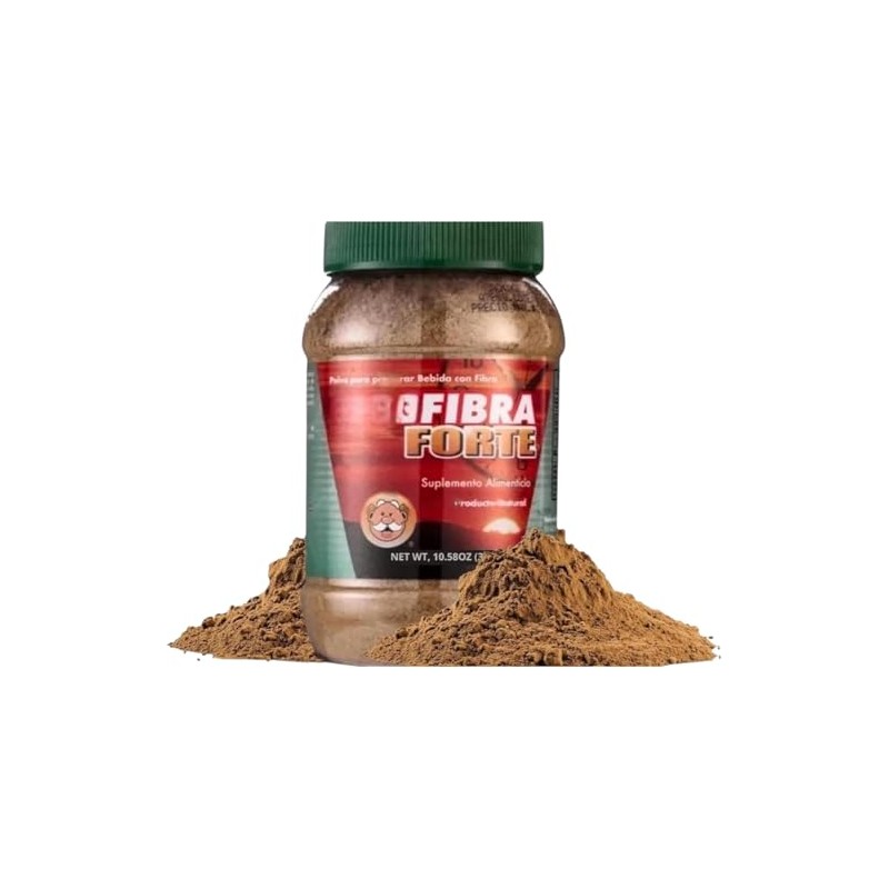 Fibra Forte 300 Polvo Natural Bebida Mezcla Salvado Maguey Algas
