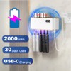 UV Toothbrush Sanitizer Holder for 4 | Wall Mounted Toothbrush