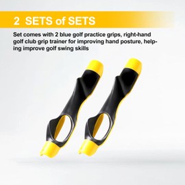 Golf Grip Trainer, Golf Swing Trainer, Golf Grip Kit, Right Handed Golf Club Grip Trainer for Improving Hand Posture, Helps Train Proper Hand Posture (yellow)