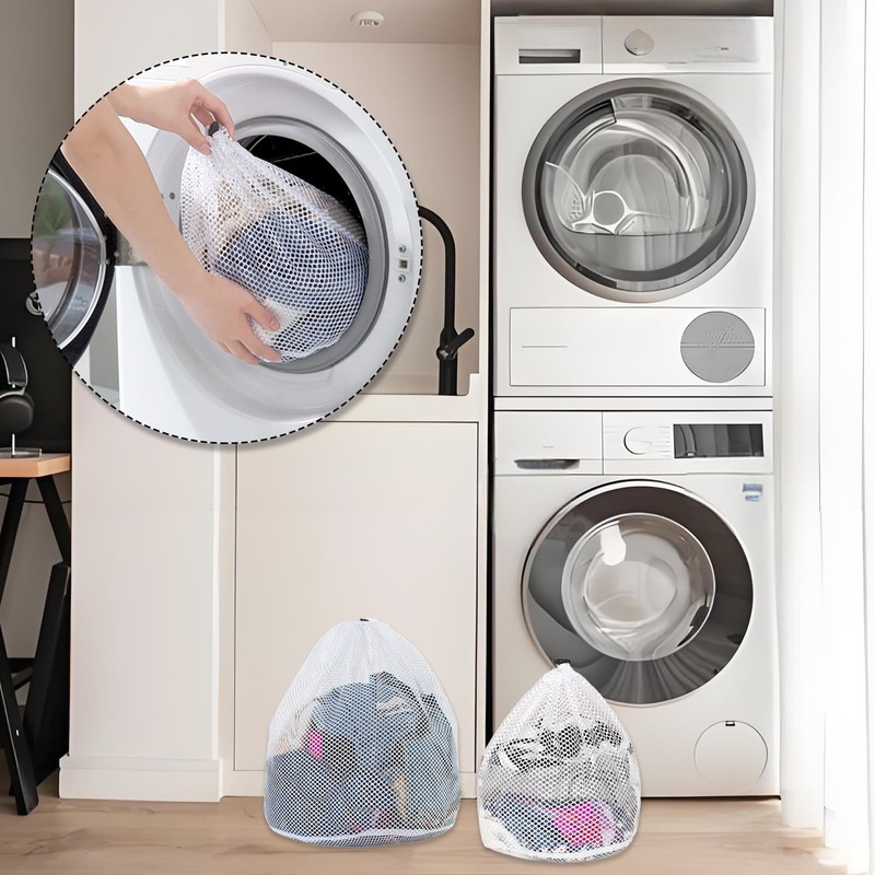 Wäschenetz Wäschebeutel für Wäschesack Waschmaschine Waschbeutel Waschnetz Wäschesäcke Klein Groß