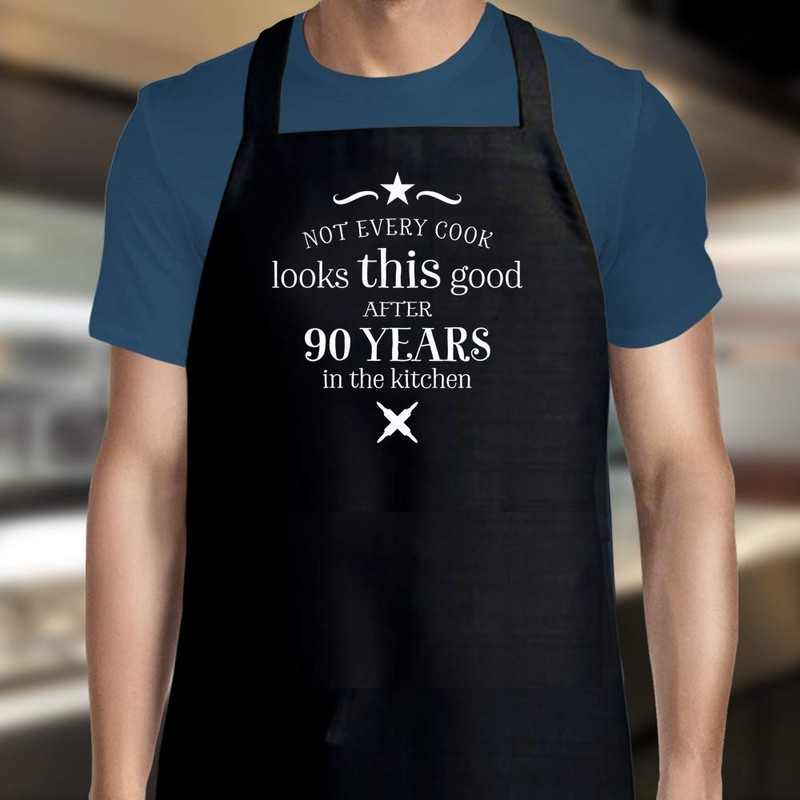 D Design Invent Print! 90th Birthday Apron Kitchen Cooking Gift