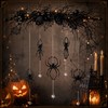 4 Pcs Large Black Halloween Spider Beaded Hanging Ornaments