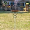 Metal Bird Baths for Outdoors, 38" H Birdbath with 11.4