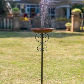 Metal Bird Baths for Outdoors, 38" H Birdbath with 11.4 Inch Bowl