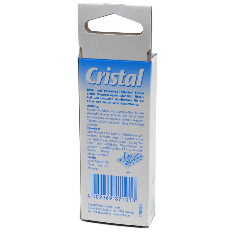 Cristal Replacement Tablets for Water Tester Refill Pack 2 x