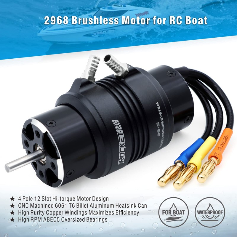 2968 Brushless RC Boat Motor, Surpass Hobby 5300KV Brushless Motor