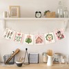 Pink Christmas Swedish Kitchen Towel Winter Snowflake & Christmas Bell