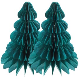PRETYZOOM 2pcs Paper Christmas Tree Table Decoration Honeycomb Design Christmas Tree Hanging Decorations Party Favors for Festival Party Tree