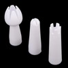 3 Pcs White Set Whip Cream Dispenser Head Whipped Nozzle