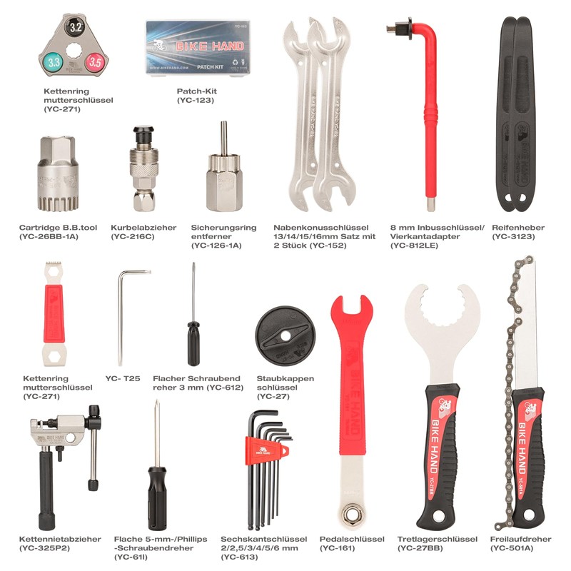 Bike Hand Bicycle Tool Kit Professional Repair Kit with Chain