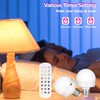 Rechargeable Battery Operated Light Bulb with Remote Control 4 Packs,