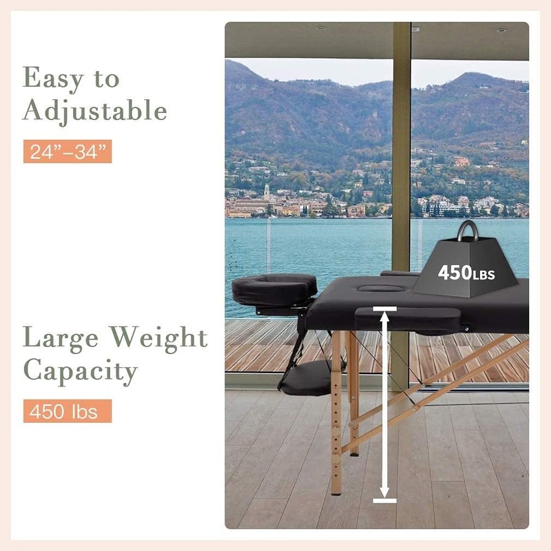 BestMassage Massage Bed Portable Massage Table 24 inche Wide Lash