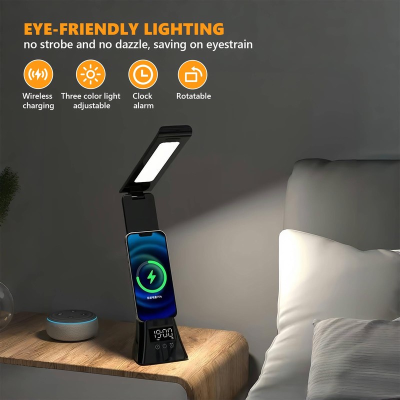 AMFUN Desk Lamp, Eye-Caring LED Table Lamp, 3 Color Modes,USB