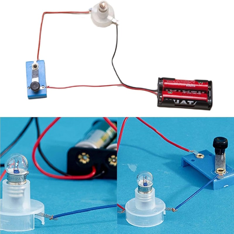 1Pc Circuit Material Electrical Circuit Experiment Kit,Small Bulb Lights Up