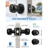 Tinewa Fingerprint Door Lock, Smart Fingerprint Door Knob with Lock,