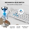 TK950 Wireless Typewriter Keyboard and Mouse Combo,104 Keys Retro Typewriter