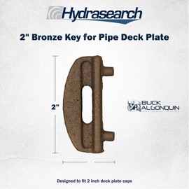Buck Algonquin | 2.00" Bronze Key | for Pipe Deck Plate| MPN: 00PDPK200 | Hydrasearch