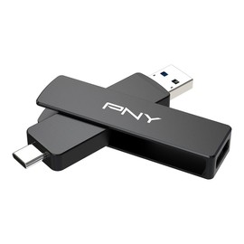 PNY 256GB Duo Link V3 USB 3.2 Gen 2 Type-C & Type-A OTG Flash Drive Extreme Speeds Read/Write 1000/800MB/s External Mobile Storage Compatible with Smartphone/Tablet/Laptops/Desktops