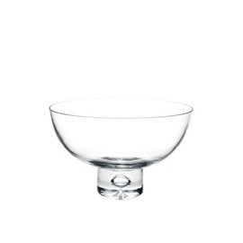 Flower Glass Vase Decorative Centerpiece for Home or Wedding by Royal Imports - Fruit Bowl Short Stem 8" Round, 5" Tall