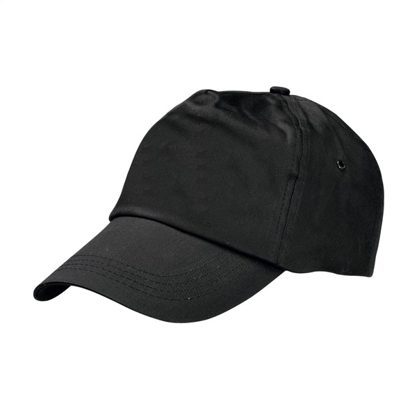 eBuyGB Baseball 100% Cotton Adjustable Adults Unisex One Size 5 Panel Cap Sports Hat, Black, Pack of 10