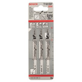 Bosch T-101BF/3 Jigsaw Blade for Woodworking, Set of 3