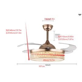 Adjustable Ceiling Fan Light With Remote Control Ceiling Fan Lamp For Bedroom!