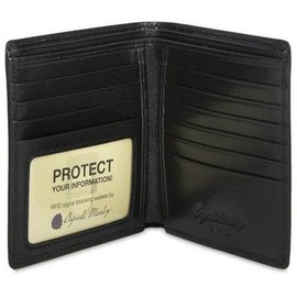 Osgoode Marley Sienna Collection ID Hipster Mens RFID Leather Wallet (Black)