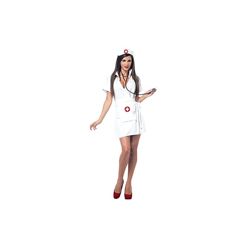 California Costumes 5021-009 Fashion Nurse Adult Sized Costumes, Solid, White,