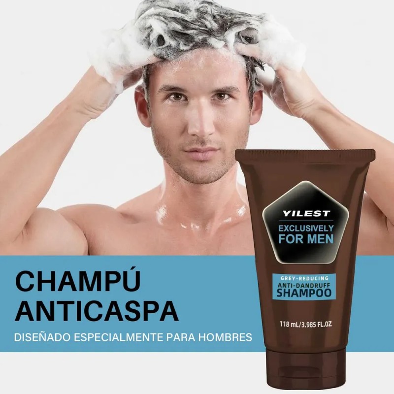 Shampoo Canas Desvanecedor Progresivo De Canas Para Hombres