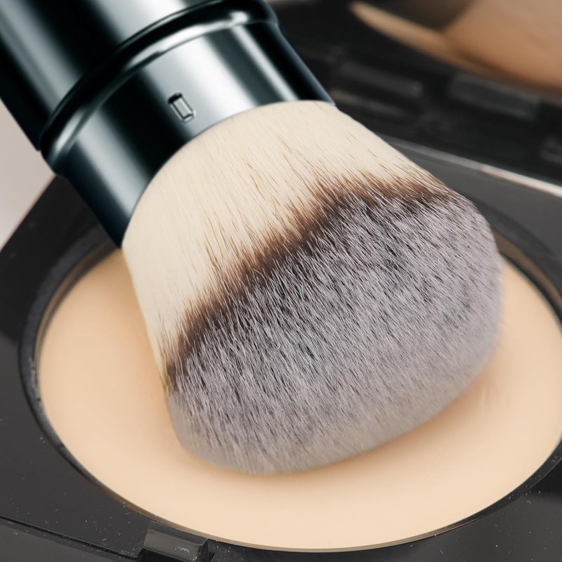 DUcare Retractable Airbrush Kabuki Brush for All Face Makeup &