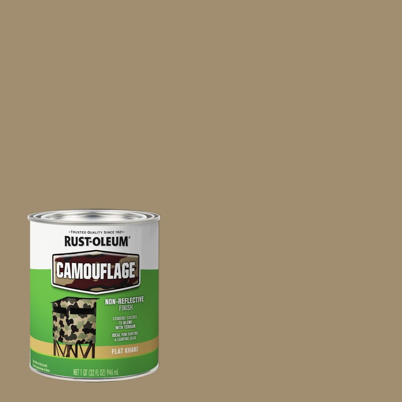 Rust-Oleum 379562-2PK Specialty Camouflage Paint, Quart, Flat Khaki, 0.25 Gallon