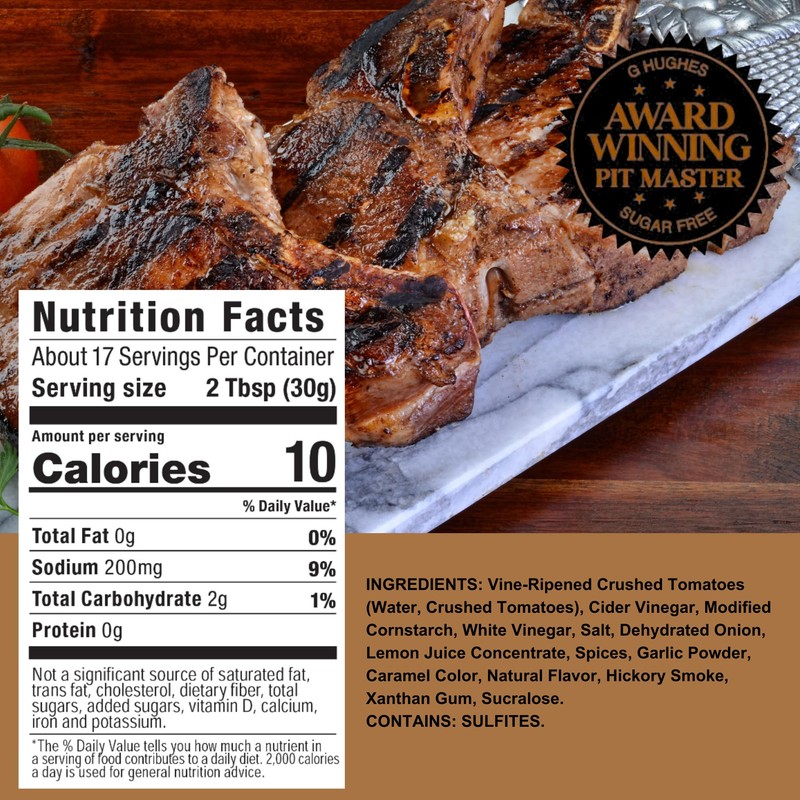 G Hughes Sugar Free, Honey BBQ Sauce - Honey Barbecue