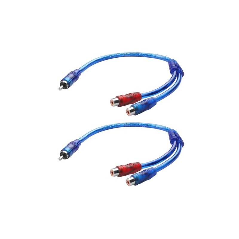 Y Splitter Cable, 1 Male to 2 Female Audio Video