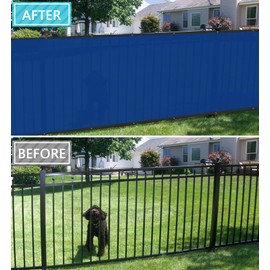COARBOR 5' x 100' Fence Privacy Screen Heavy Duty Windscreen Fencing Mesh Shade Net Cover for Outdoor Wall Backyard Patio Deck and Porch, Blue