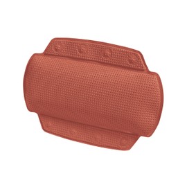 Spirella Cuscino per Vasca da Bagno Alaska Terracotta Rosso con 8 Ventose Antibatterico, Antiscivolo, Lavabile 23 x 32 cm, Made in Germany