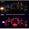 WLJH Red Dash Instrument Speedometer Cluster Gauge Led Light Kit